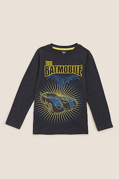 Marks & Spencer, Bluza de bumbac cu imprimeu, Gri antracit/galben sofran/Albastru inchis Marks & Spencer, Bluza de bumbac cu imprimeu, Gri antracit/galben sofran/Albastru inchis