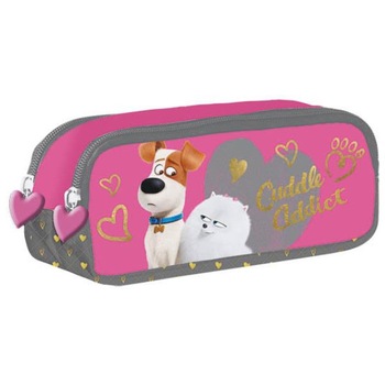 Penar textil 2 fermoare, Disney Pets pentru fete Penar textil 2 fermoare, Disney Pets pentru fete