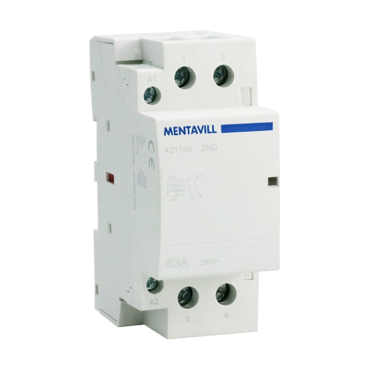 Contactor modular 2P, 63A, 2NO, 230V, Mentavill - eMAG.ro
