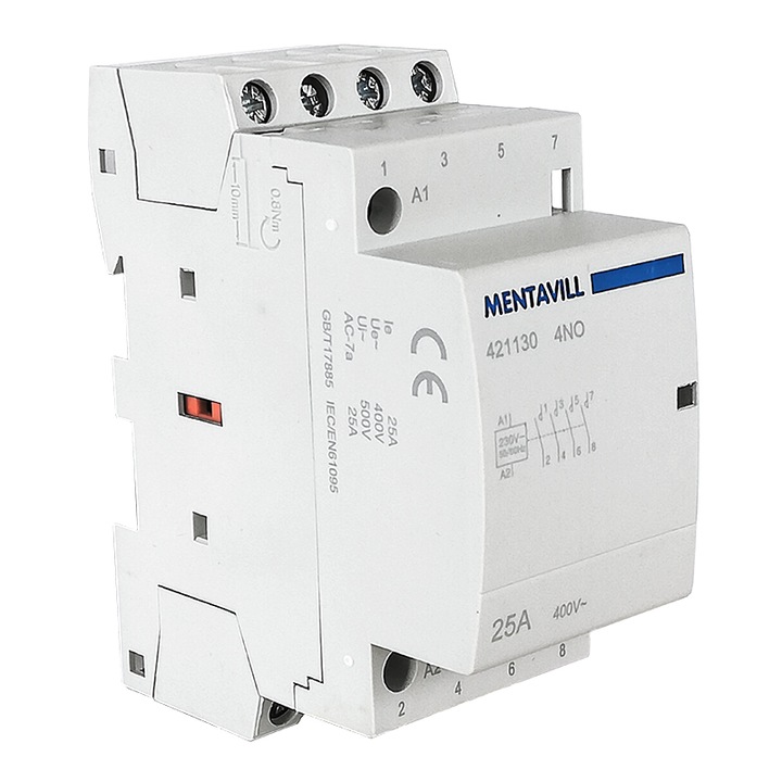 Contactor modular 4P, 25A, 4NO, 230V, Mentavill
