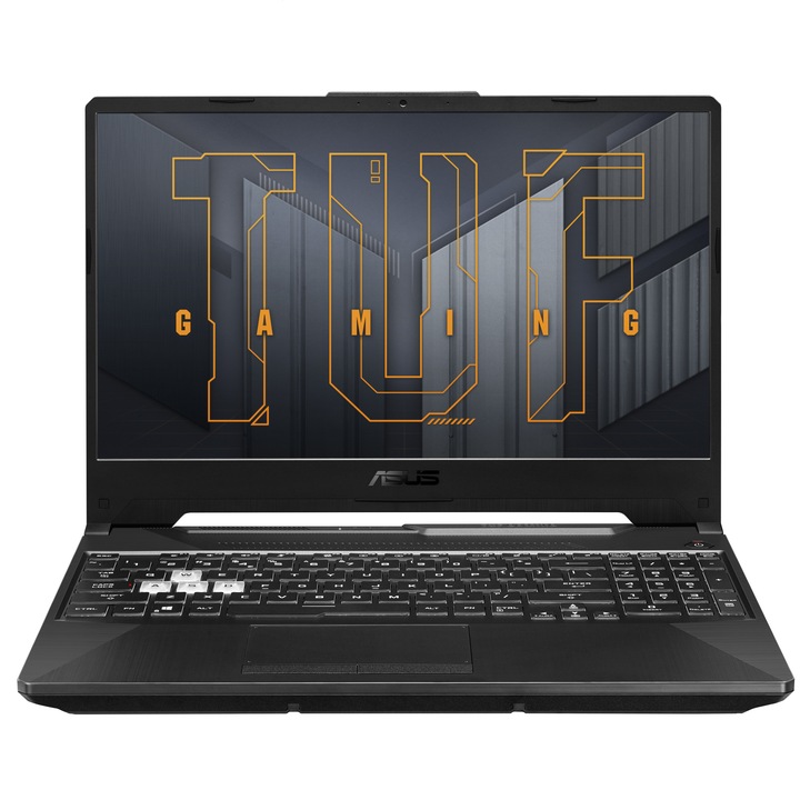 Asus TUF Gaming FX506HM-HN018 15,6" FullHD 144Hz Gamer laptop, Intel® Core™ i5-11400H, 8GB, 512GB SSD, GeForce® RTX 3060 6GB, EFI Shell, Magyar billentyűzet, Szürke