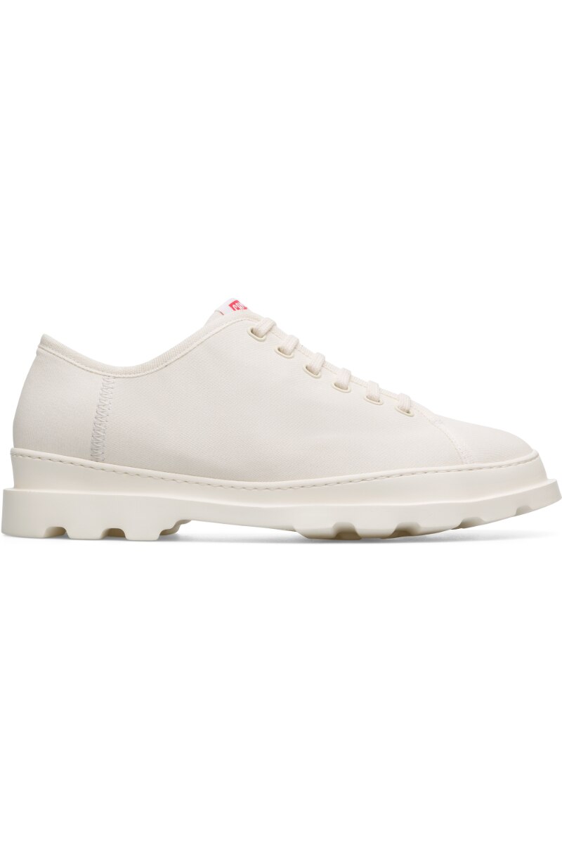 Pantofi albi textil, Alb