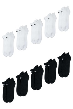 Set Kappa 10 perechi de sosete scurte semi-flausate, barbati, Alb/Negru Set Kappa 10 perechi de sosete scurte semi-flausate, barbati, Alb/Negru