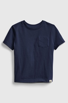 GAP, Tricou de bumbac organic cu buzunar pe piept, Bleumarin GAP, Tricou de bumbac organic cu buzunar pe piept, Bleumarin
