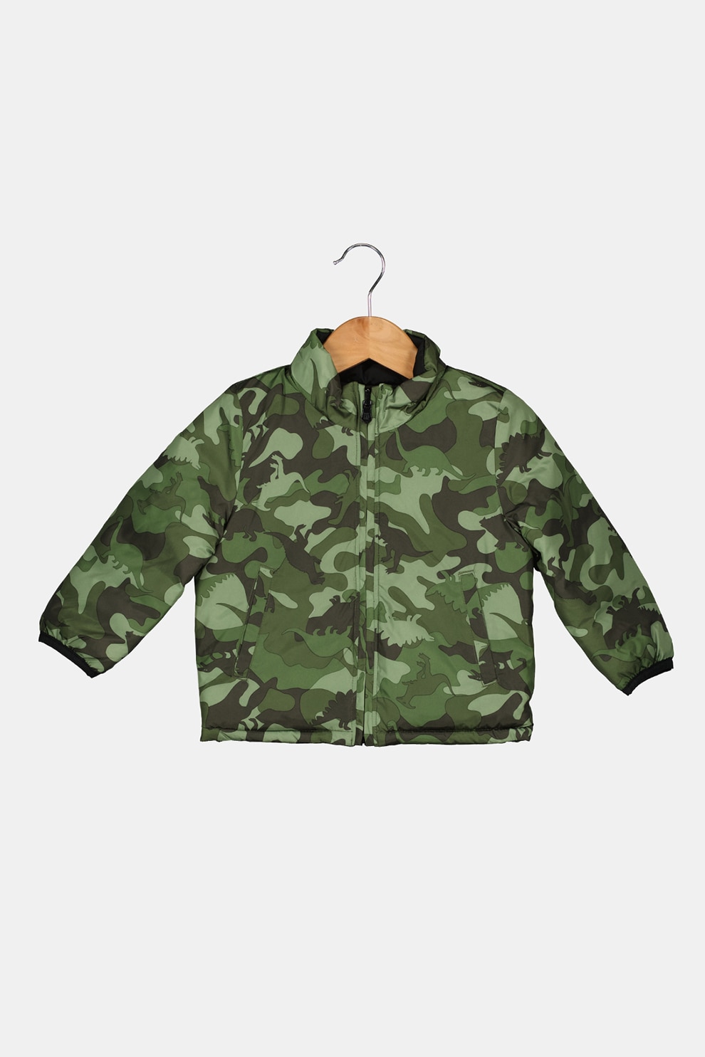 GAP, Geaca reversibila cu imprimeu, Verde feriga/Verde militar/Verde sparanghel