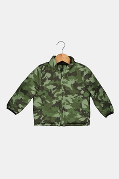 GAP, Geaca reversibila cu imprimeu, Verde feriga/Verde militar/Verde sparanghel GAP, Geaca reversibila cu imprimeu, Verde feriga/Verde militar/Verde sparanghel