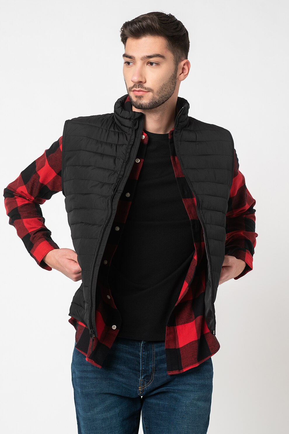 GAP, Vesta matlasata, Negru, S