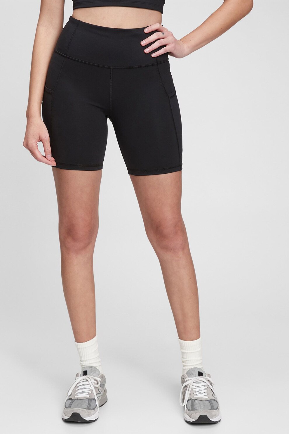 GAP, Colanti scurti cu talie inalta, Negru