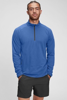 GAP, Bluza cu fermoar scurt pentru antrenament, Albastru GAP, Bluza cu fermoar scurt pentru antrenament, Albastru