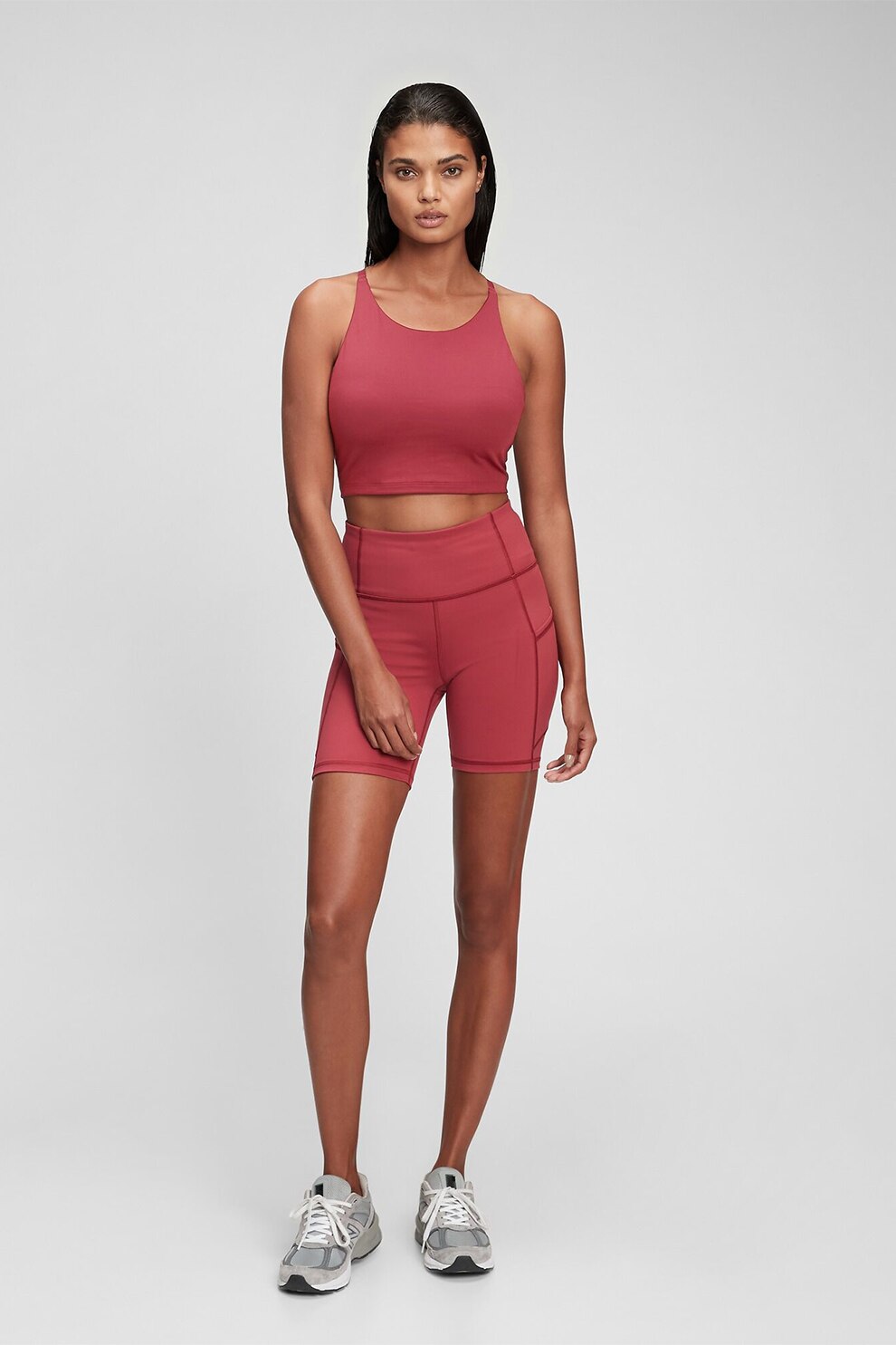 GAP, Colanti scurti cu talie inalta, Rosu caramiziu