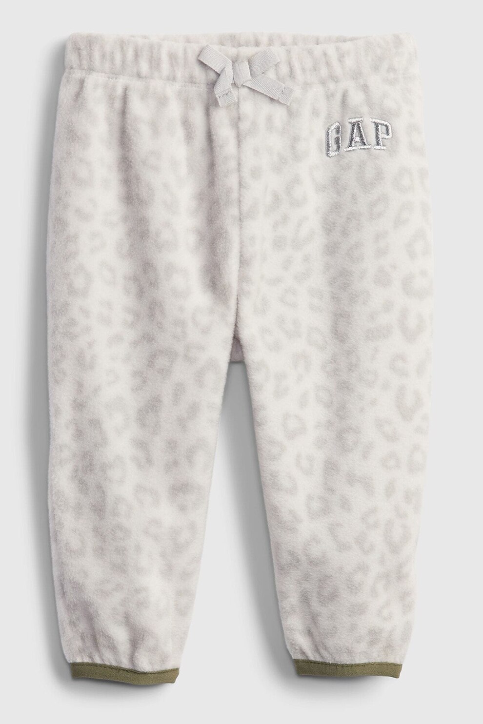 GAP, Pantaloni cu model si talie elastica, Gri deschis