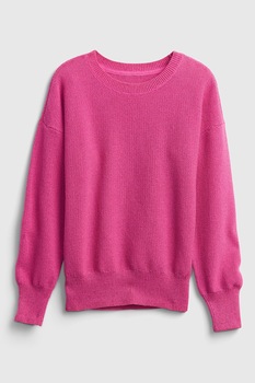 GAP, Pulover cu decolteu la baza gatului si aspect texturat, Fucsia GAP, Pulover cu decolteu la baza gatului si aspect texturat, Fucsia