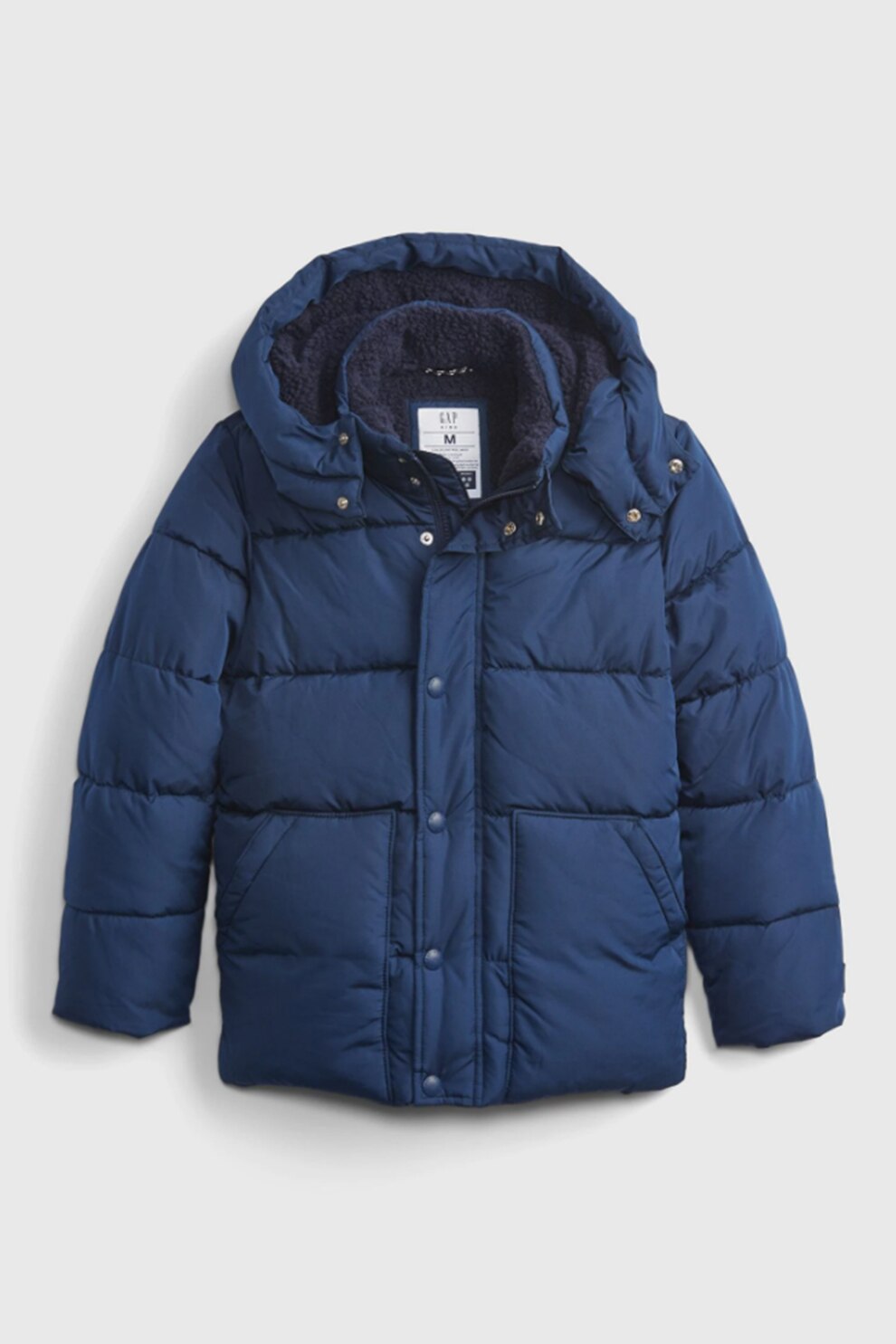GAP, Geaca bufanta cu gluga si aspect matlasat, Bleumarin