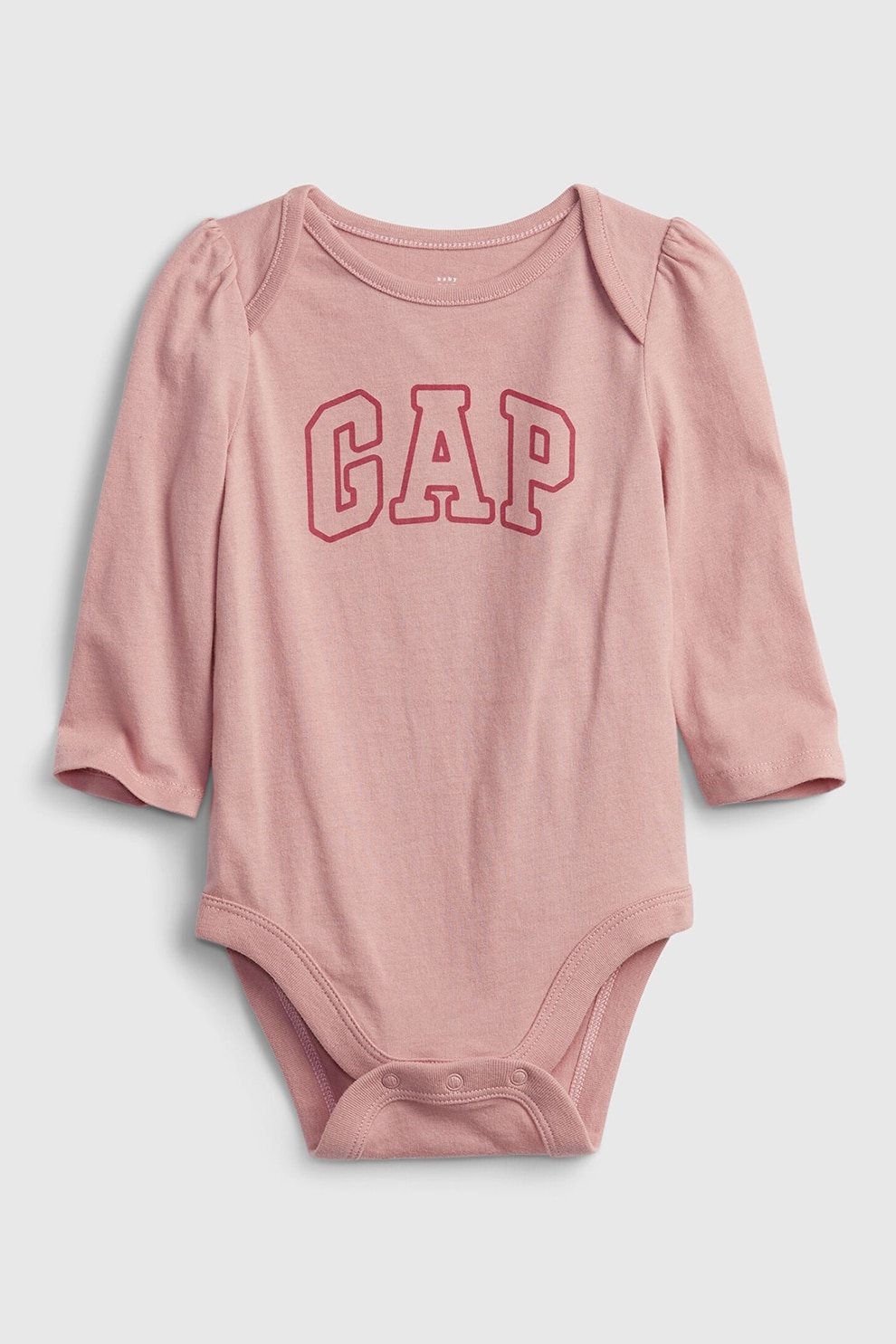 GAP, Body din bumbac cu imprimeu logo, Roz prafuit