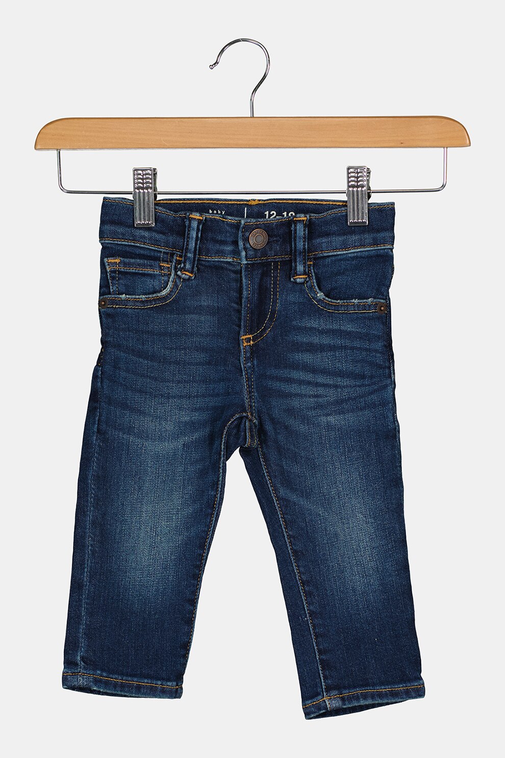 GAP, Blugi slim fit cu talie ajustabila, Albastru inchis