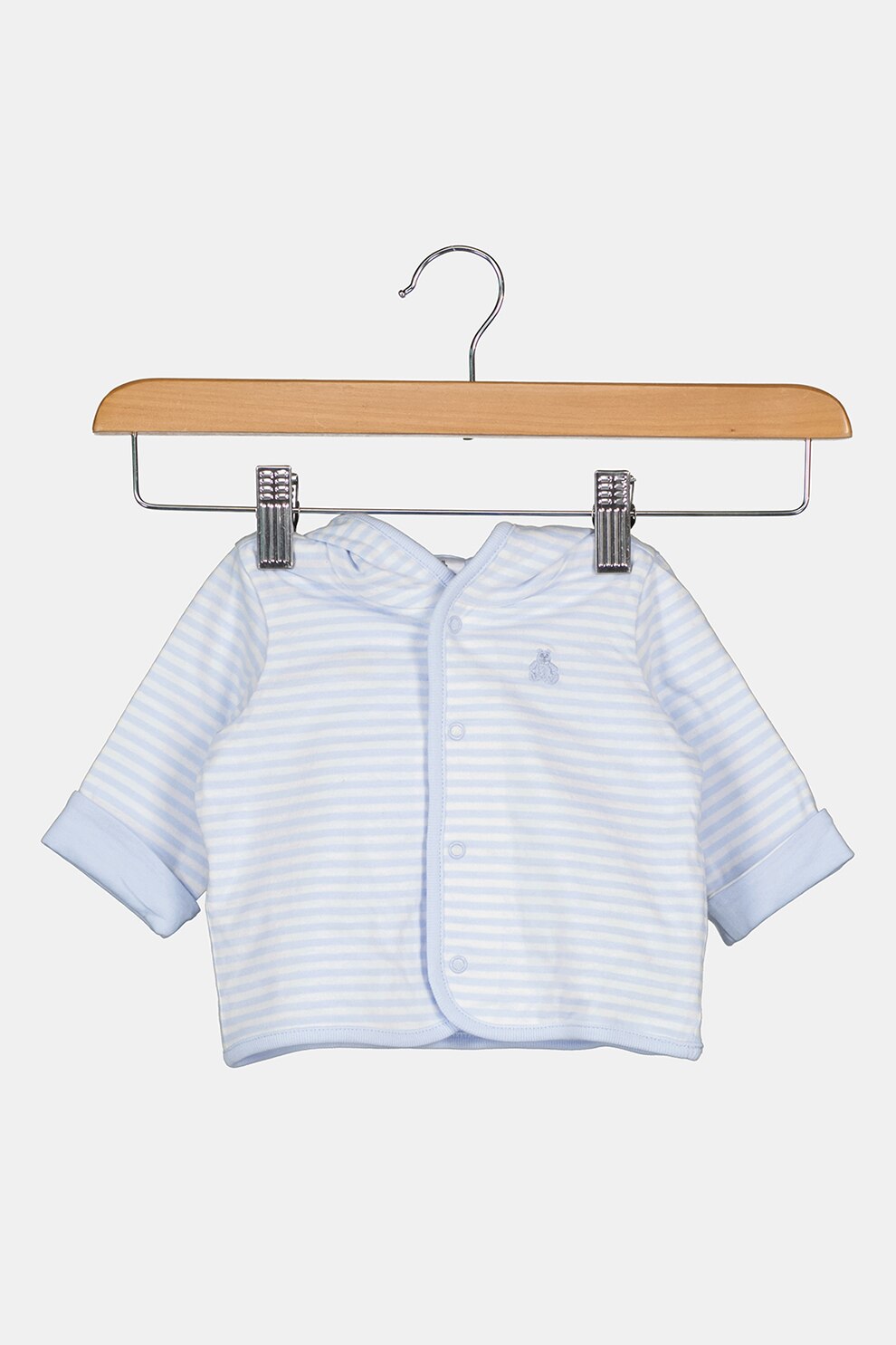 GAP, Hanorac din bumbac cu capse, Bleu/Alb