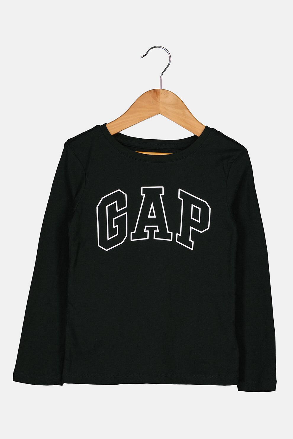 GAP, Bluza din bumbac organic cu imprimeu logo ', Verde forest/Alb, 110 CM