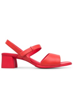 Sandale cu Toc Casual Katie Camper, Piele Naturala, 5,1 cm, 41 EU, Rosu Sandale cu Toc Casual Katie Camper, Piele Naturala, 5,1 cm, 41 EU, Rosu