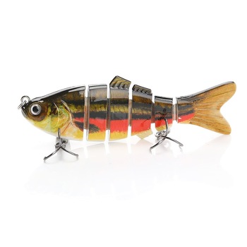 Vobler articulat swimbait pescuit la stiuca, 6 segmenti flexibili, evolutie 1-3m, 10cm 17,5g, model 1 Vobler articulat swimbait pescuit la stiuca, 6 segmenti flexibili, evolutie 1-3m, 10cm 17,5g, model 1
