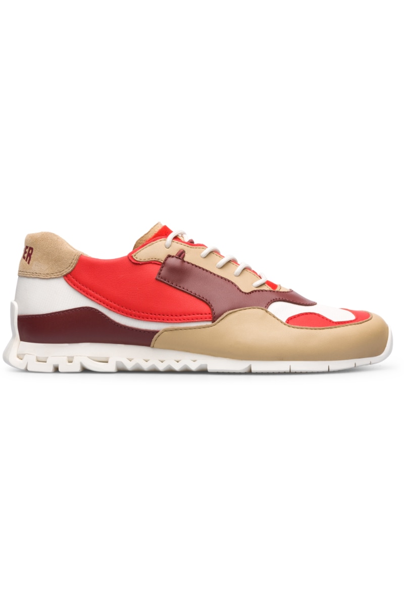 Pantofi sport dama Nothing, Camper, Piele nabuc/Material textil, Rosu, Rosu