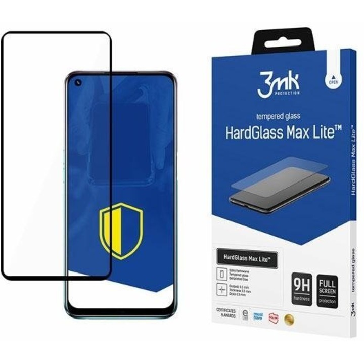 Протектор 3Mk HG Max Lite за Oppo A54, 5G, Черен