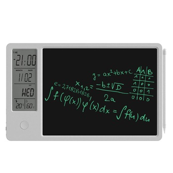 Tableta grafica cu ecran LCD si calendar pentru birou WELUOT, Buton de stergere, 10'', Alb Tableta grafica cu ecran LCD si calendar pentru birou WELUOT, Buton de stergere, 10'', Alb