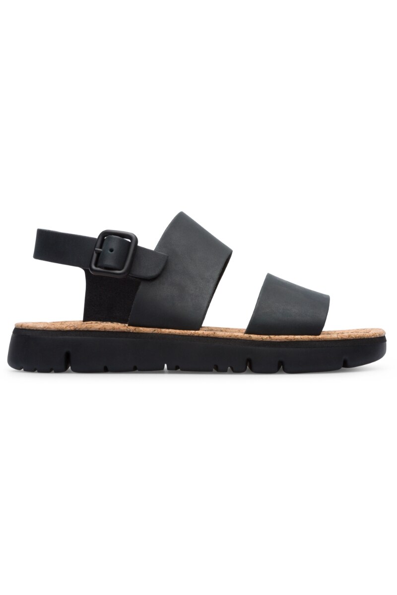 Sandale dama Oruga, Camper, Piele naturala, Negru, 35 EU