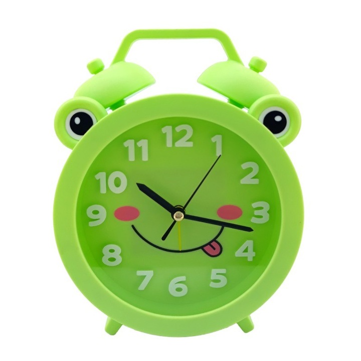 OEM Műanyag asztali óra, békafej formájú, 17 x 17 cm