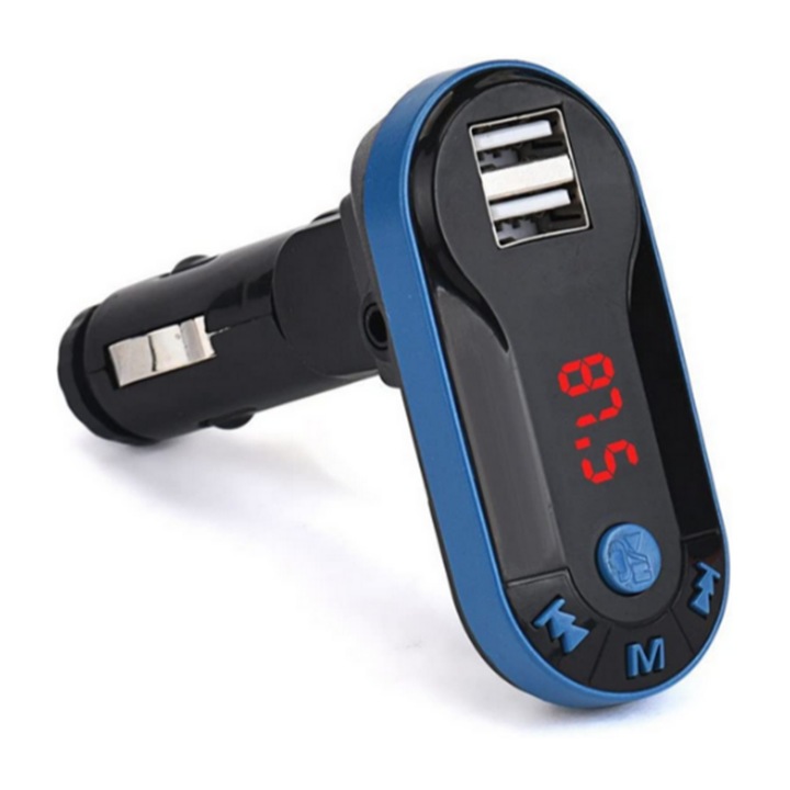 Autós adó, Bluetooth, 12V-24V, 2xUSB bemenet, MC