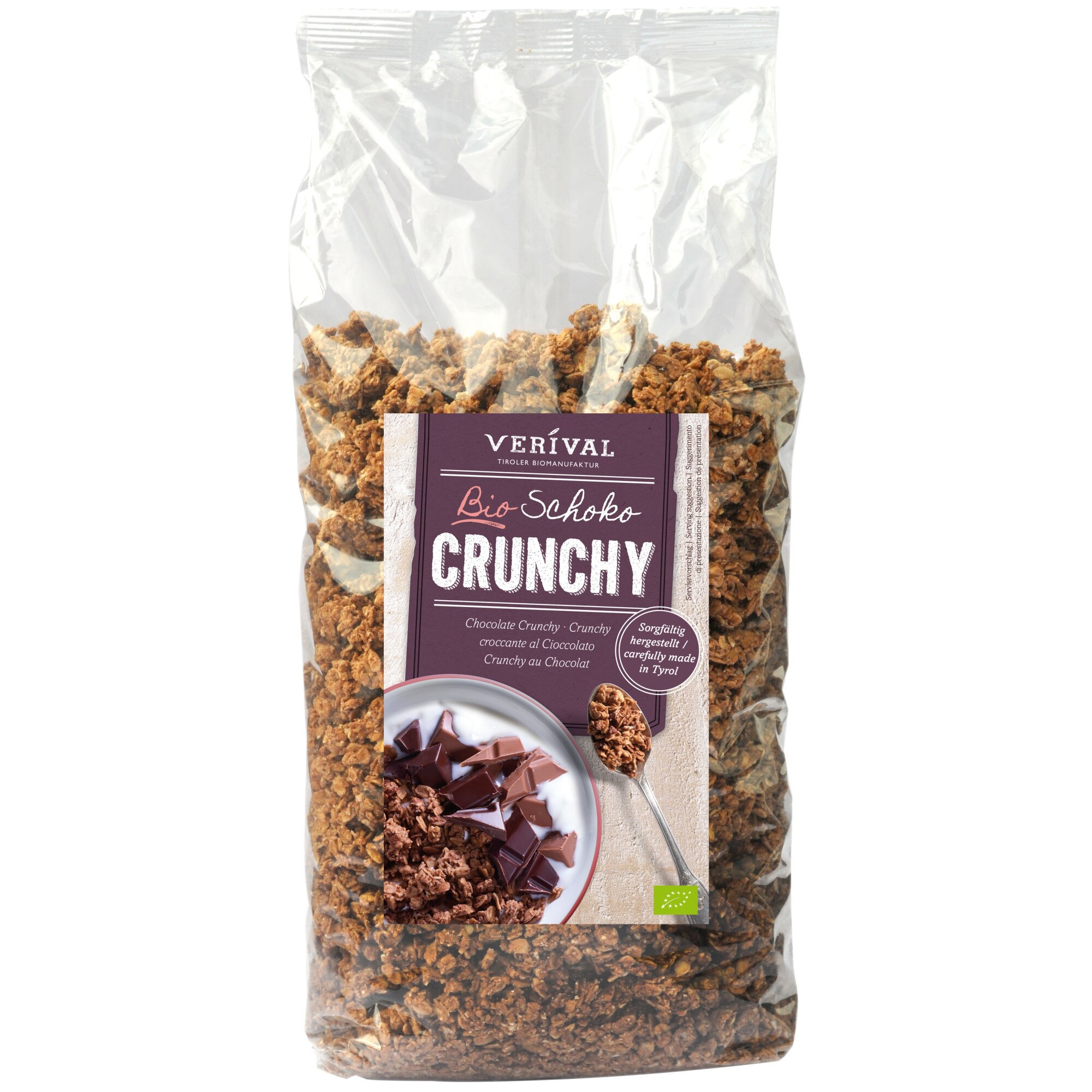 Cereale Crunchy cu ciocolata XXL 1500gr Verival Bio