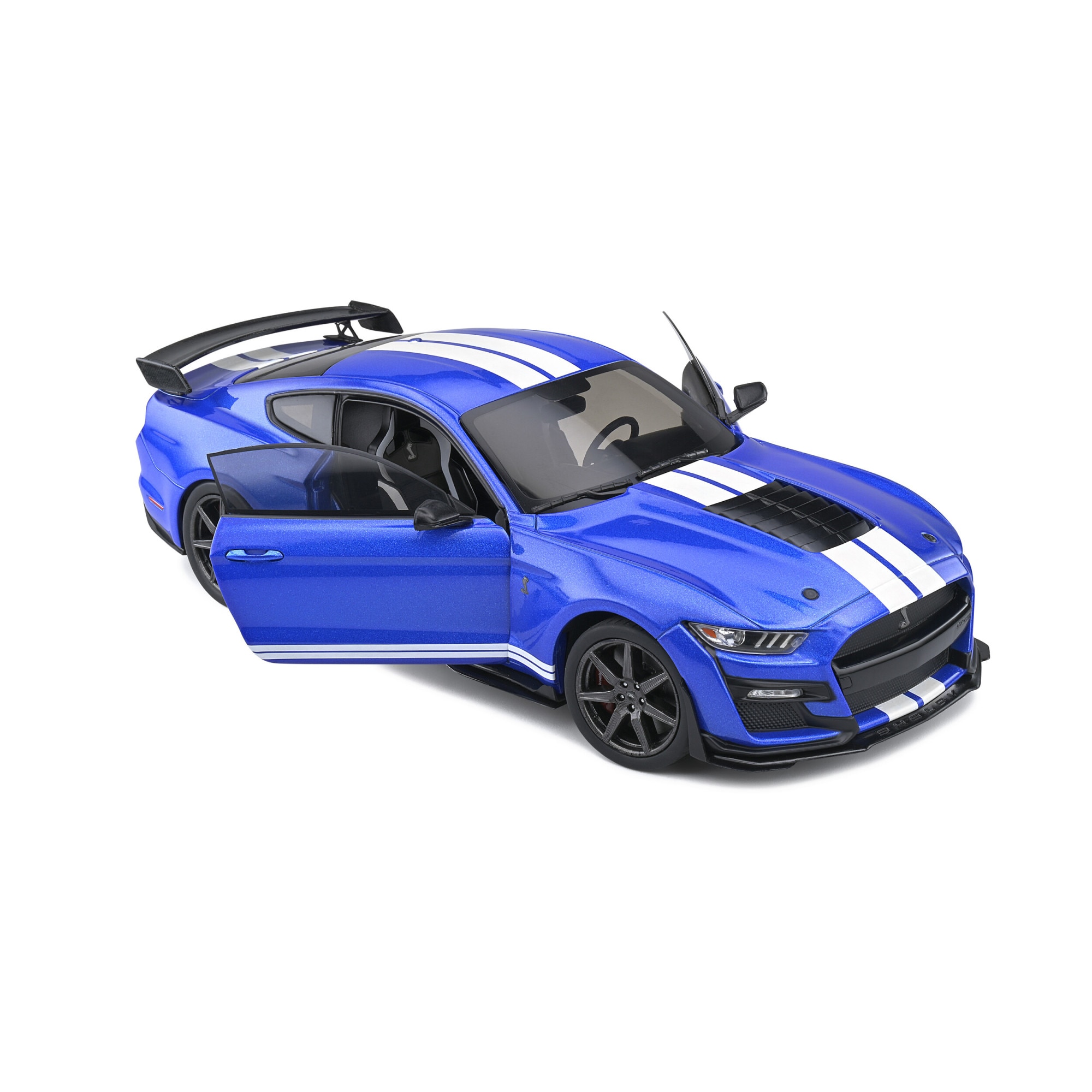 Macheta auto Ford Mustang Shelby GT500 (2020), 1:18 Albastru, Solido