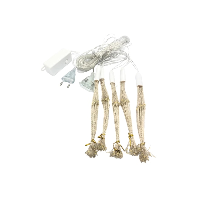 Instalatie 5 artificii decorative, diametru 34 cm, lungime 5M, culoare multicolor, telecomanda inclusa