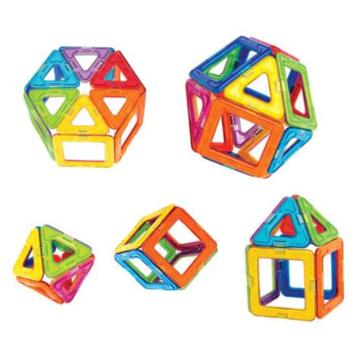 Комплект 30 магнитни фигури за деца SOLTOY Magic Magnetic, образователни, творчески, множество възможности за изграждане, развиване на креативността