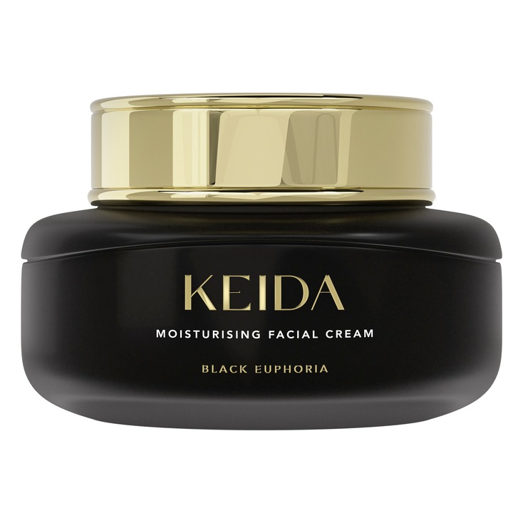 Crema hidratanta de fata antirid Keida Black Euphoria cu Retinol si Acid Hialuronic pentru toate tipurile de ten, 55ml
