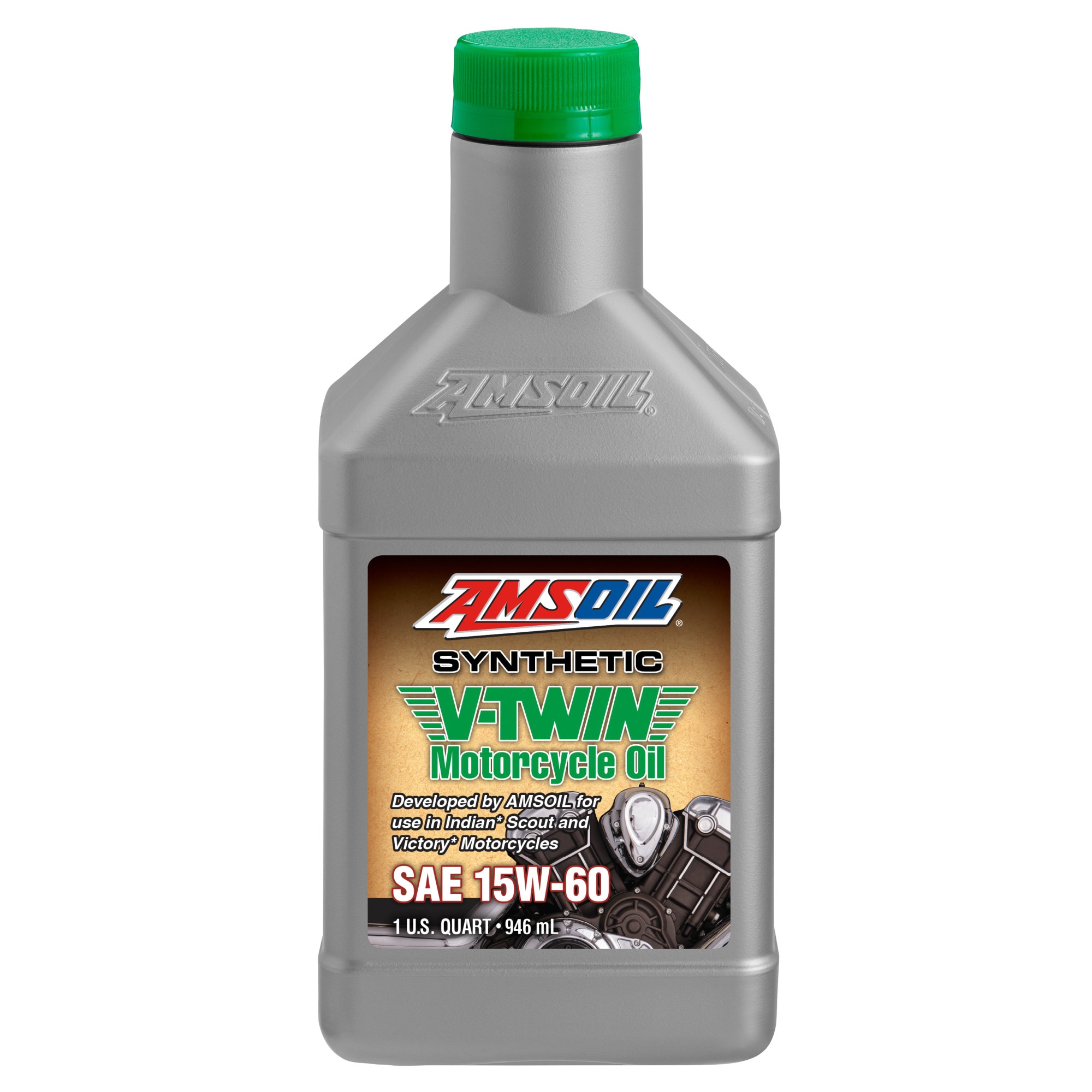 Ulei Motor, Moto, V-Twin, Amsoil, 15W-60 Synthetic V-Twin Motorcycle Oil, 0.946L