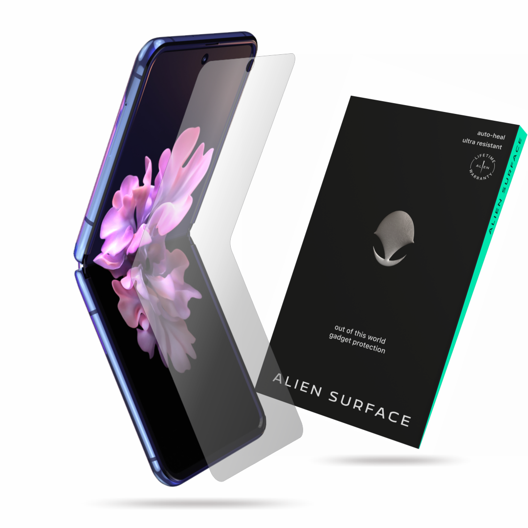 Folie Alien Surface, compatibila cu Samsung Galaxy Z Flip, protectie ecran
