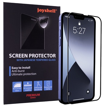 Folie Sticla Joyshell, pentru Apple iPhone 13 Pro Max, Protectie Ecran 3D, Full Glue, Full Cover, Negru Folie Sticla Joyshell, pentru Apple iPhone 13 Pro Max, Protectie Ecran 3D, Full Glue, Full Cover, Negru