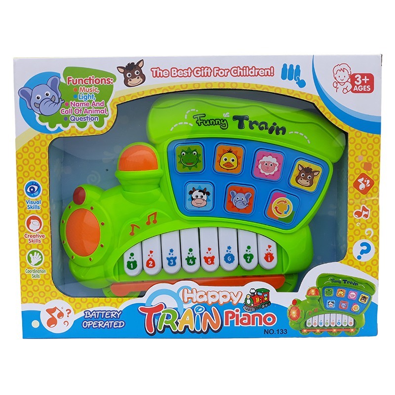 Jucarie Pian in forma de trenulet,30x23cm