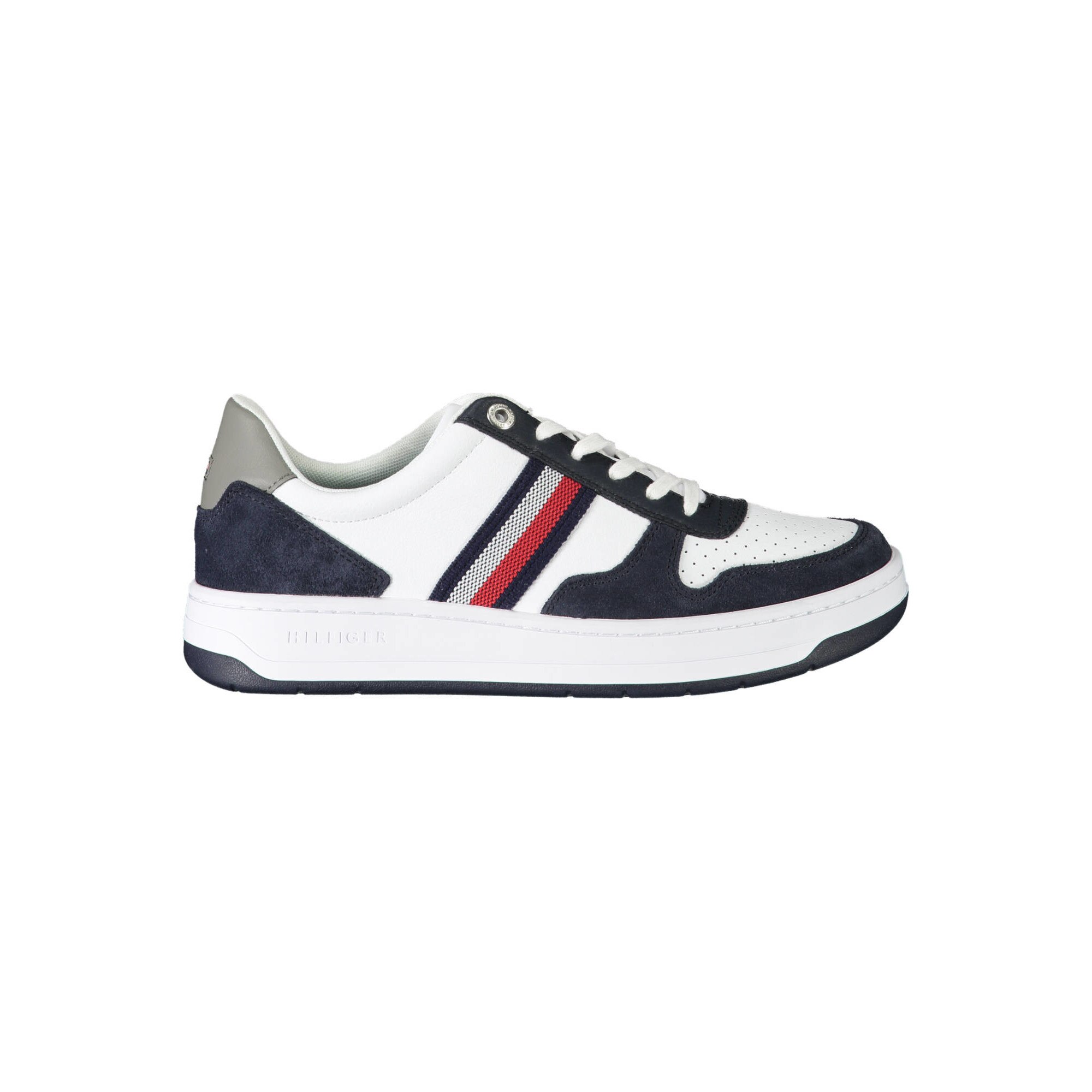 Pantofi sport barbati, TOMMY HILFIGER, Logo, Alb