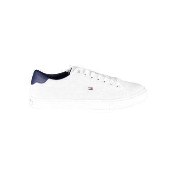 Pantofi sport barbati, TOMMY HILFIGER, 9201058, Logo, Alb, Alb/Albastru