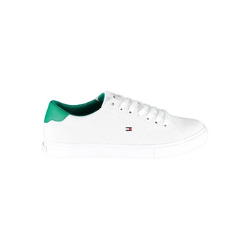 Pantofi sport barbati, TOMMY HILFIGER, 9201058, Logo, Alb, Alb/Verde