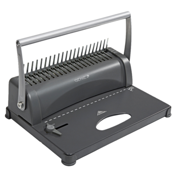 Aparat de indosariat si perforat Genie, gri, capacitate 12 pagini Aparat de indosariat si perforat Genie, gri, capacitate 12 pagini