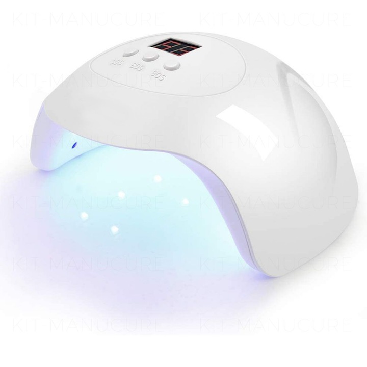 Kombinált lámpa manikűrhöz és pedikűrhöz, UV LED, 36W, Fehér