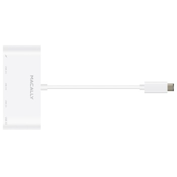 Hub USB cu 4 iesiri USB si port USB-C,Macally 3.1 USB-C (alb) Hub USB cu 4 iesiri USB si port USB-C,Macally 3.1 USB-C (alb)