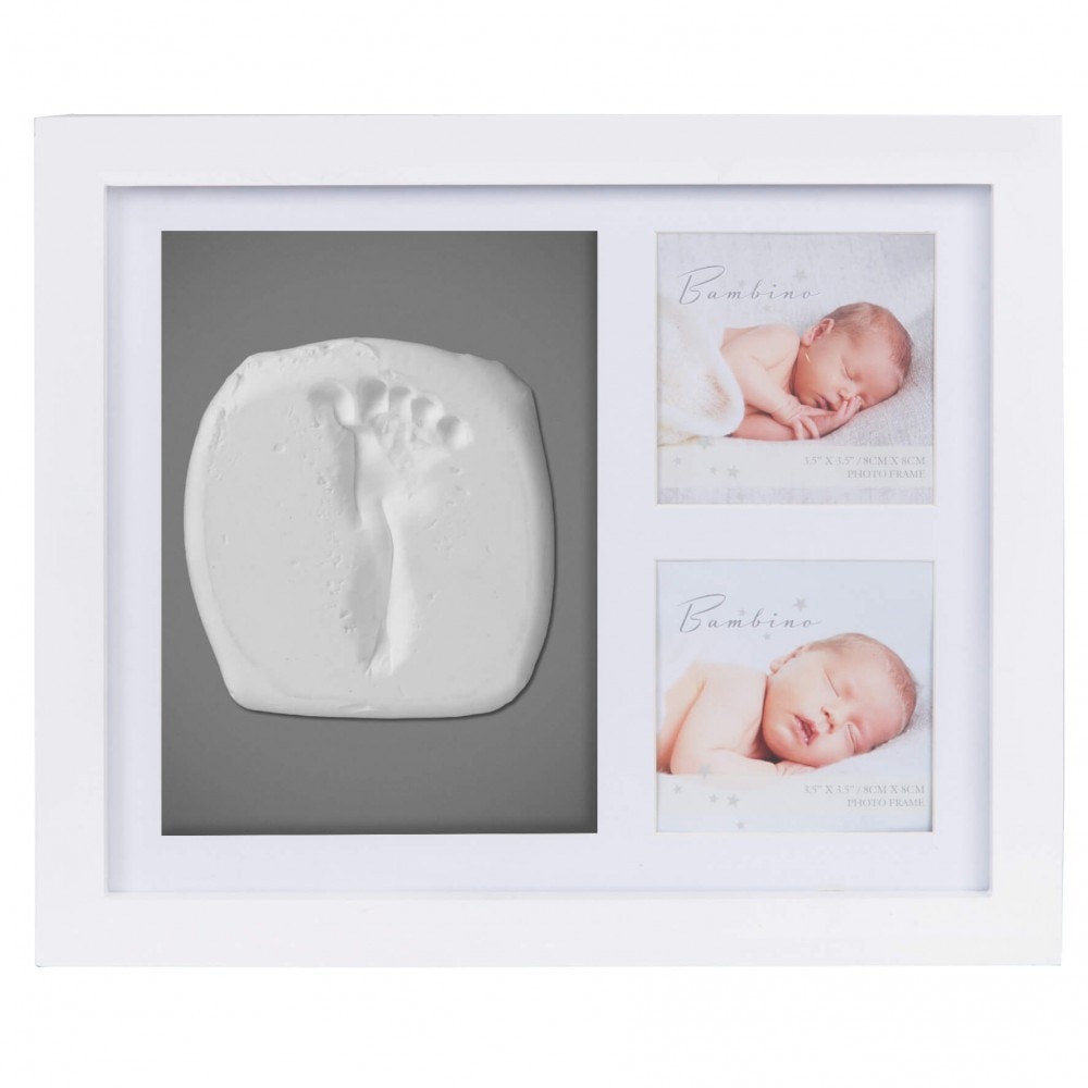 Rama foto multipla cu amprenta mulaj bebe Bambino by Juliana, 29 x 24.5 cm, alba