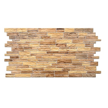 Panou decorativ, PVC, model piatra 3D, nuante bej-maro, 96x48.5 cm Panou decorativ, PVC, model piatra 3D, nuante bej-maro, 96x48.5 cm