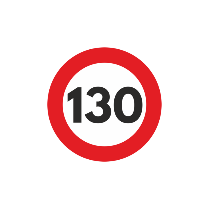 "Speed Limit" fényvisszaverő matrica - 130 km/h