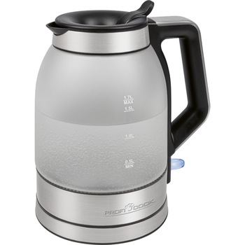 Fierbator electric ProfiCook, PC-WKS 1215, capacitate 1.7 l, sticla satinata termorezistenta, fierbere rapida, manevabrilitate usoara, putere 2200 W, inox Fierbator electric ProfiCook, PC-WKS 1215, capacitate 1.7 l, sticla satinata termorezistenta, fierbere rapida, manevabrilitate usoara, putere 2200 W, inox