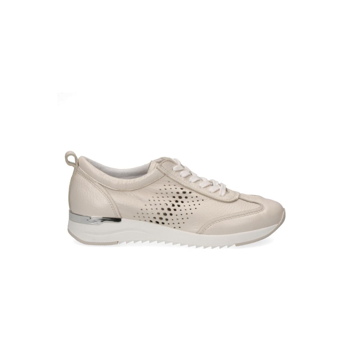 Pantofi sport dama, Caprice, Ecru Casual Trainers, Piele naturala, Bej