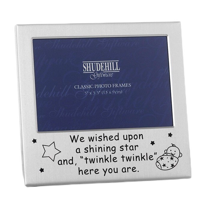 Rama foto din aluminiu Twinkle Twinkle, 14 x 13.5 cm, argintie